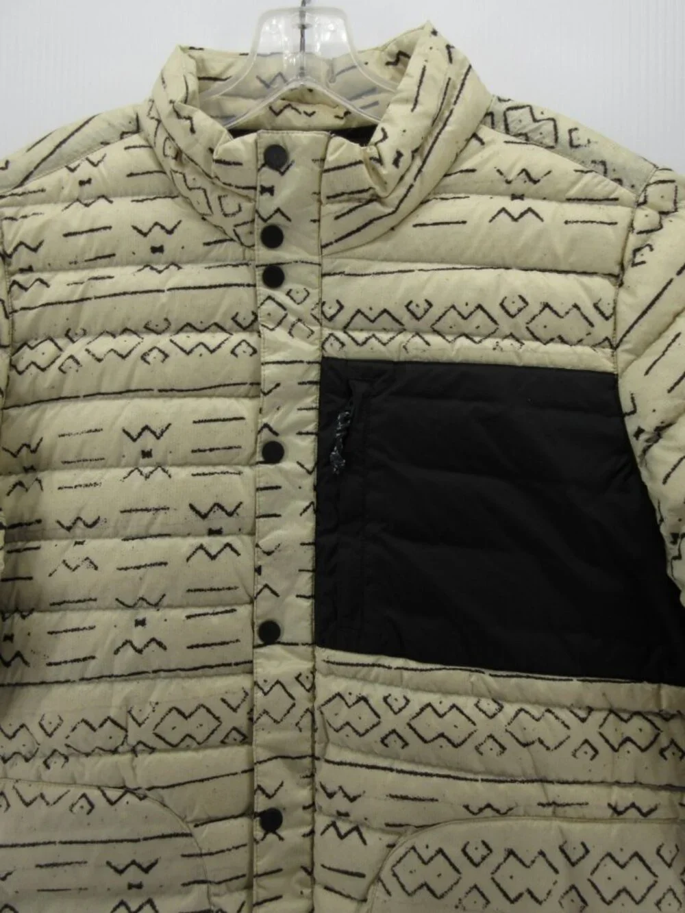 Burton Jacket XL Cream Evergreen Down Dhaka Puffer Southwestern Aztec - Picture 2 of 16